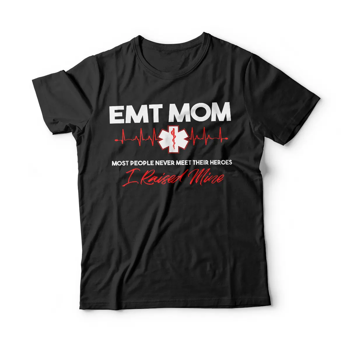 EMT Mom-Emergency Medical EMS Paramedics-EMR Gift T-Shirt Breathable Casual Crewneck Graphic Tee Peak Design