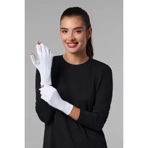 Unisex MaxShield Multi-Sport Fingerless Gloves | White