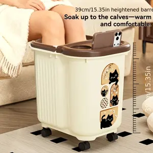 PrimPick Removable cover for the foot bath, a household foot massage relaxation basin for relaxing feet, a foot bath for home health care, a foot bath for elderly women with insulation and heightened deep massage function for washing feet