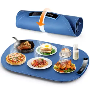 Food Warming Mat, Warming Mat for Food, Electric Warming Tray for Buffets Party and Home Daily Use,Heating Fastly in 10s,Portable Design,Timed Function for Your Family.