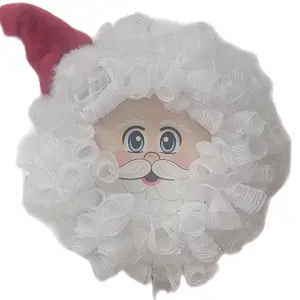 Santa Wreath for Door Decoration Hat Decor