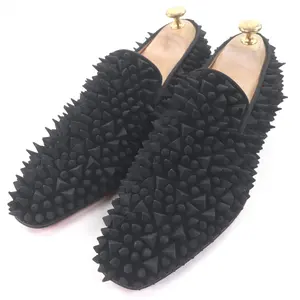 Pre-owned christian louboutin Suede Small Leather Goods DANDY PIK PIK Spikes Loafers