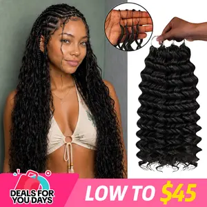 LASHEY Crochet 100% Feather Crocher Human Hair for Miracle Knots Boho Braids Burmese Curly Pre-Separated 50g-70g/Pack, 3-4 Packs for Full Head, Multiple Curly&Wave Textures Protective Hairstyles for Black Women#TikTokShopStockUp #SummerVibes