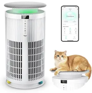Yaber  Air Purifier for Home Large Room up to 4200 ft², H13 True HEPA Air Purifier for  with PM2.5 & VOC Monitor, APP Control,  Turbo Mode, Air Cleaner for  Hair, Odor, Smoke, Dust, Pollen