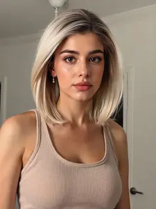 Short Bob Wigs for Women, Straight Bob Wig, Gorgeous Fluffy Wigs without Bangs, Fashion Fluffy Wigs, Synthetic Wigs for Party, Daily Use