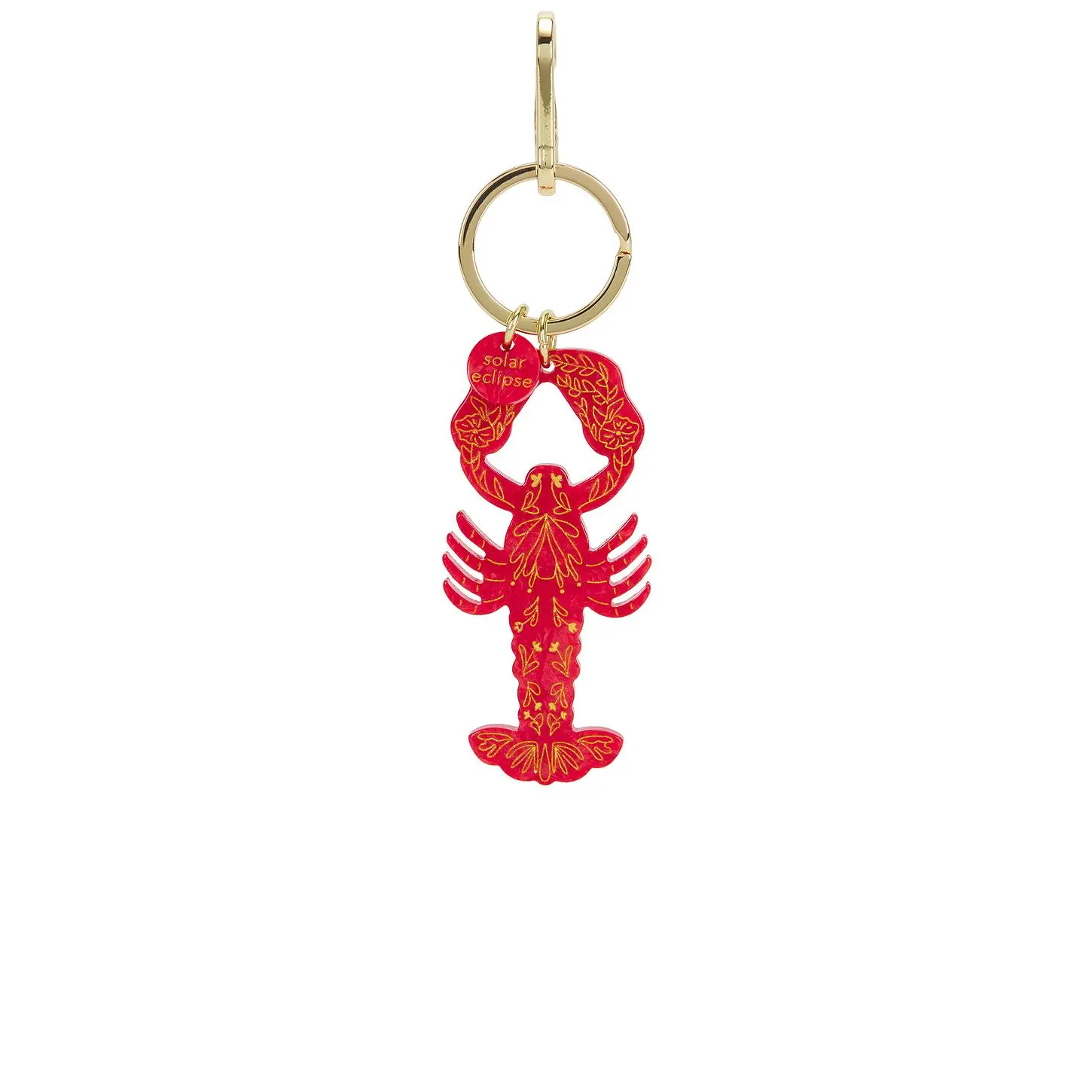 Solar Eclipse Hand-painted Lobster Bag Charm + Keychain