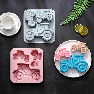 Silicone Tractor-Shaped Molds, Creative Cake and Chocolate Jelly Molds, Perfect for Baking, Ideal for Birthday Celebrations
