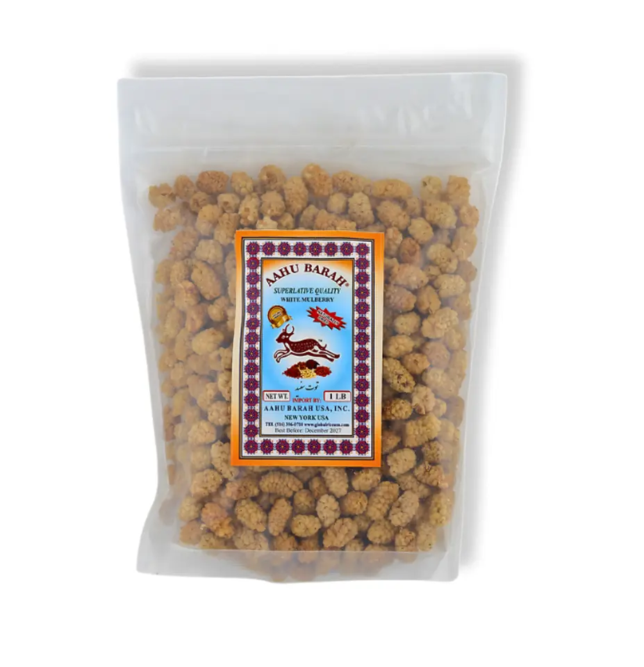 AahuBarah Dried White Mulberry 1lb