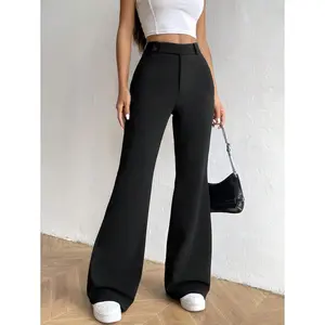 Flirla High Waist Flare Leg Pants Fall Cloth For Women