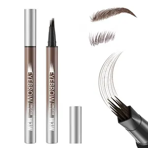 Long-lasting Waterproof 4D Eyebrow, Micro-forked Tip Pen for Flawless Hair-like Strokes, Natural Microblade Brow Simulation, Smudge-proof All-day Wear for Daily Makeup & On-the-Go Touch Ups