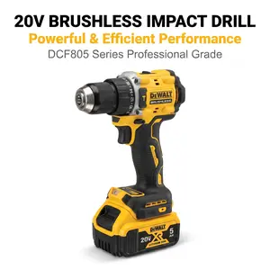 Dewalt DCF805 Portable Electric Drilling Equipment Practical Working Gear For Repair Technicians Handymen And Assembly Operators Delivers Steady Rotation Performance And Flexible Light Direction Adjustment Function
