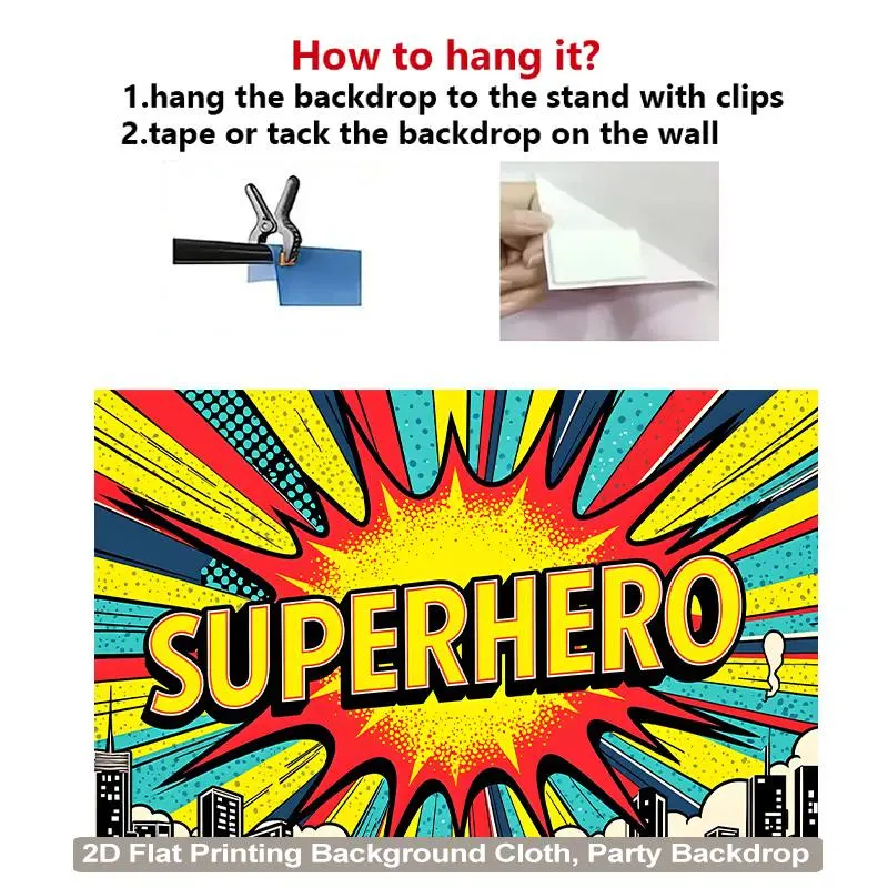 1pc Vibrant Superhero Comic Wall Hanging Tapestry - Mat-Cloth Photo Print with Action Heroes, Dynamic Panels for Party Decor, Room & Office Home Supplies, Peach-Accent Home Decor
