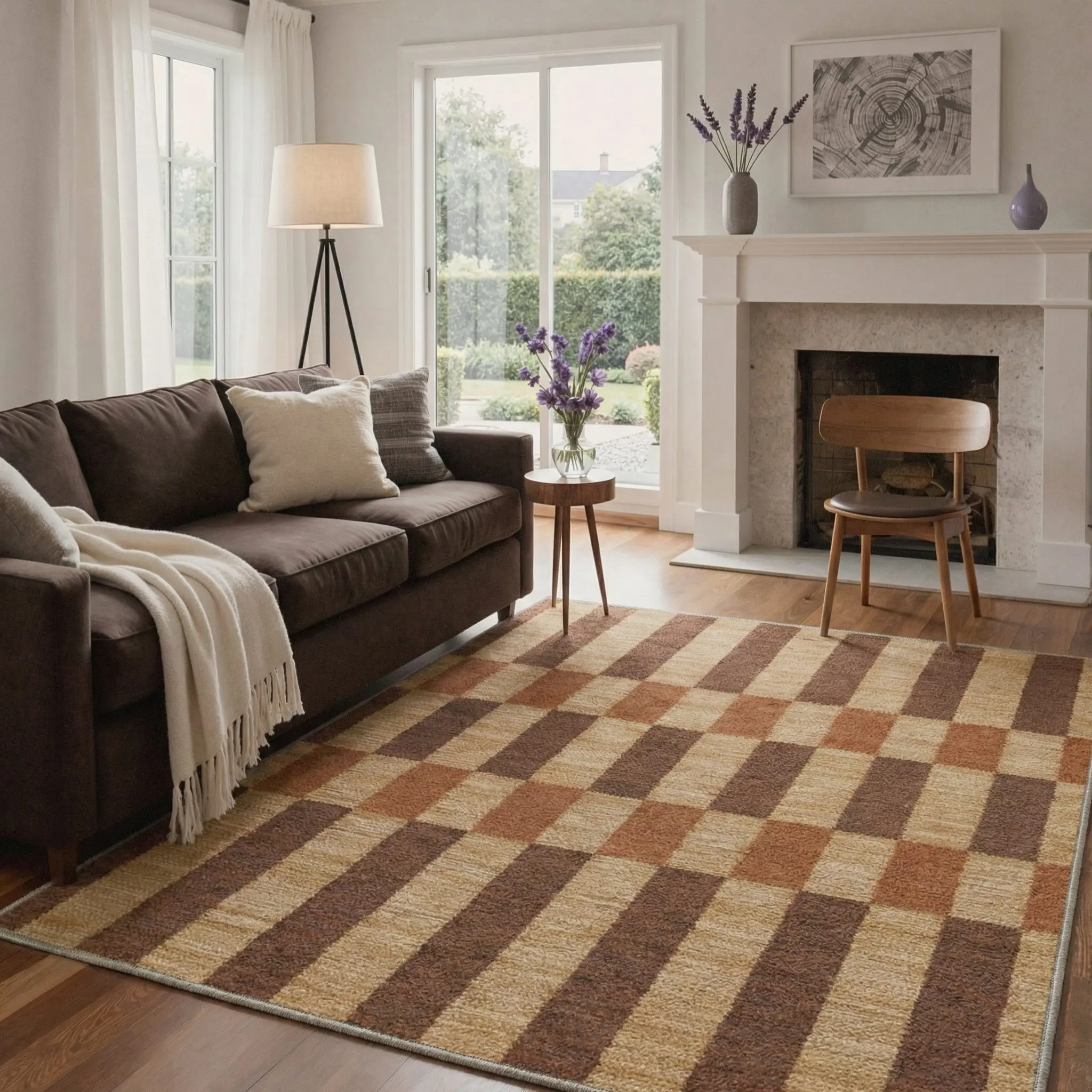 【Deals For You Days】BEIMO Home Rug – Soft, Non-Slip, Pet Friendly, Machine Washable Carpet, Ideal Area Rug for Living Room, Bedroom, Kitchen, Hallway Floor Decor ,ARC1288-LINEN