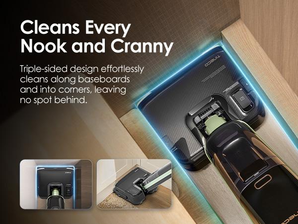 Tineco FLOOR ONE S7 Master Wet Dry Vacuum Cleaner, StreakFree Scraper, 3.9inch Ultra-Slim Body, 23kPa Suction, Flashdry Self-Cleaning System, 150° DustReveal Green Headlight