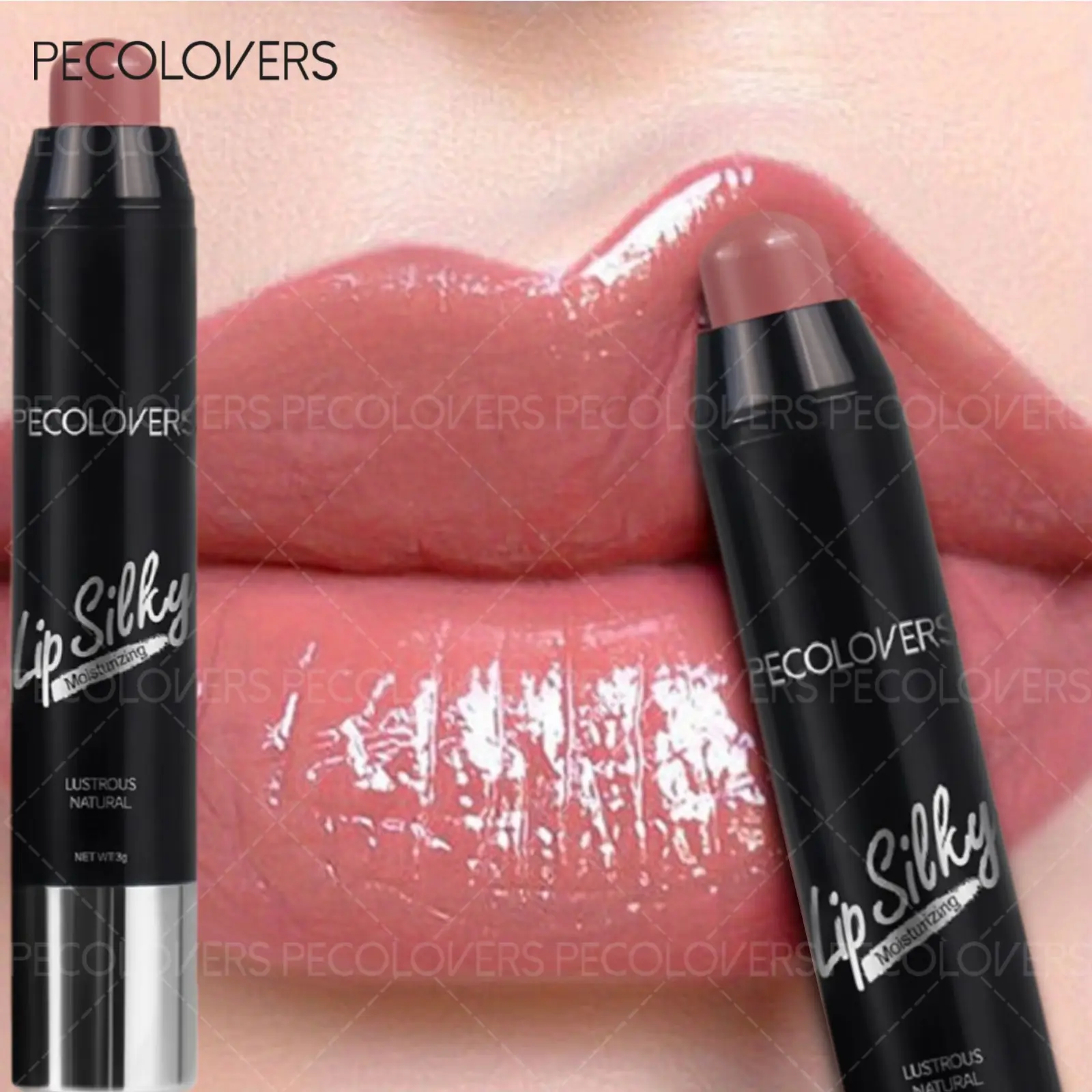 1PC Moisturizing Lip Lipstick Nude Brighten Water Light Solid Lip Gloss Non-Stick Cup Glass Tea Russet Lip Glaze Tint Makeup Cosmetics Beauty, Lipstick Pen