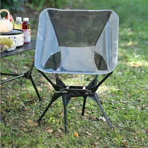 Ergonomic High Back Folding Camping Chair, 360° Rotatable, Breathable Mesh, Steel Frame, Quick Fold, Outdoor Essential