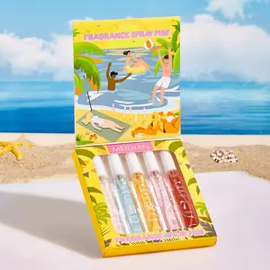 Brazilian Gourmand Perfume Set for Women, 5 x 10ml Vanilla Caramel Fragrance Mist, Warm Sweet Scent for Dates Parties Weddings Daily Wear, Summer Must-Have Gift, Fragrance Discovery Set, Fragrance Gift Box