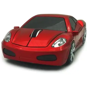 Wireless Car Mouse, TDRTECH 2.4Ghz Optical Gaming Mouse Cool Sport Car Wireless Mouse, DPI 1600, 3D - Red