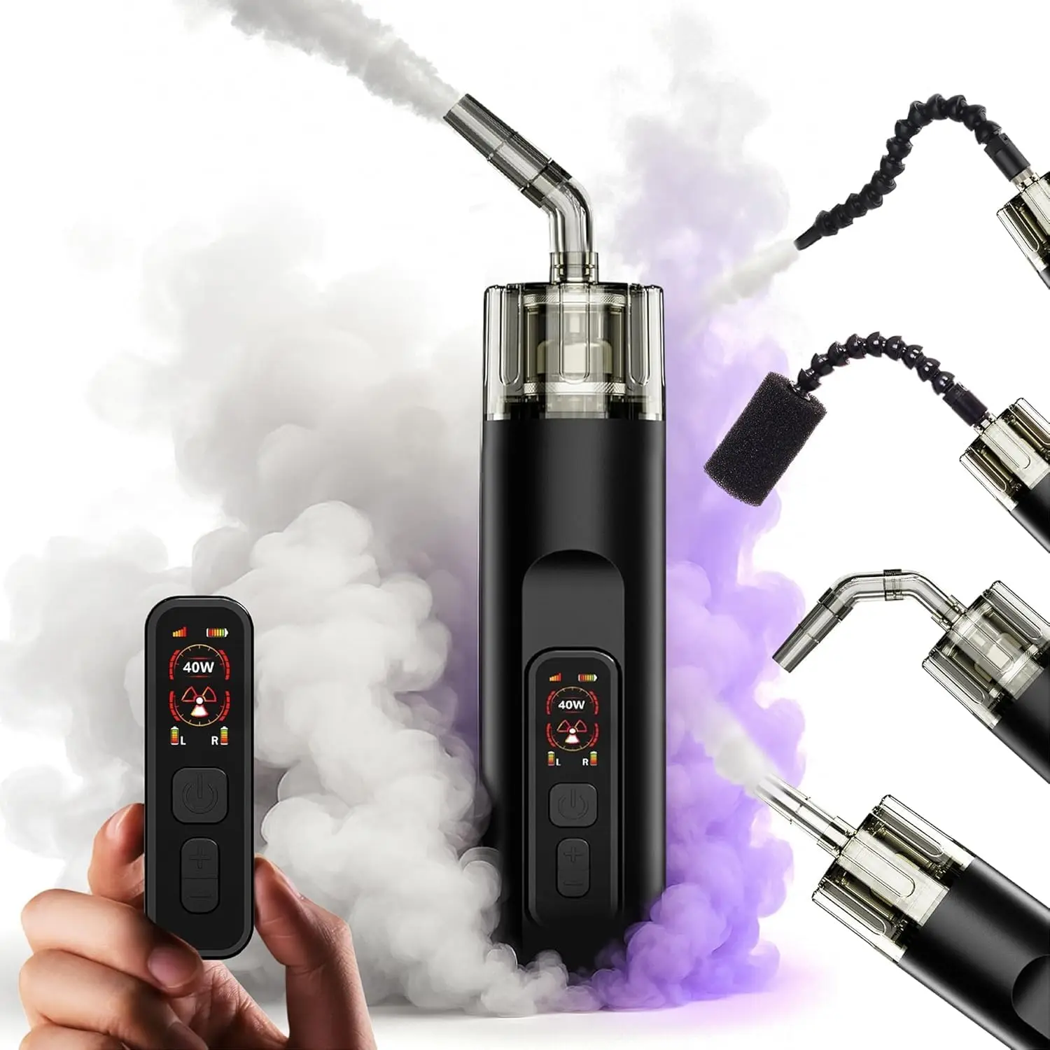 Portable Fog Machine - 18W Quick Charge&40W Mini Smoke Machine,for Photography/Weddings/Halloween Parties/Outdoor Activities