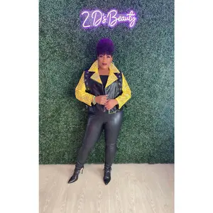 Plus Size Leather Biker Jacket