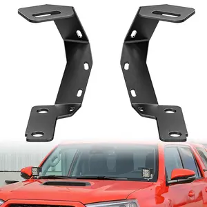 Nilight Ditch Light Brackets Hood Hinges Mount Bracket Kit for Auxiliary Offroad LED Pods Work Lighting Compatible with Toyota 4Runner 2009-2023 Tundra 2007-2021 Car Accessories Underglow Car