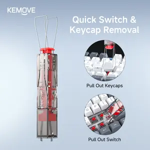 KEMOVE P10 2-in-1 Keycap & Switch Puller Hook Clamp for Mechanical Keyboard - Quick Removal, Stainless Steel, Square Body Design Sturdy Material Reliable