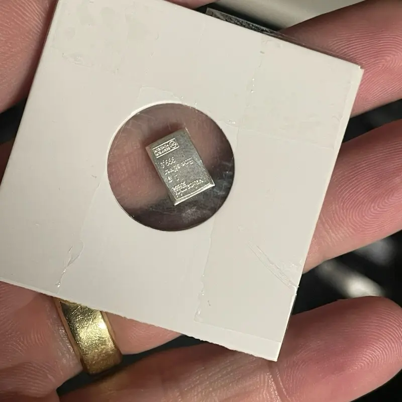1 gram .999 Pure Silver Valcambi Bar 1 gram .999 Pure Silver Valcambi Bar