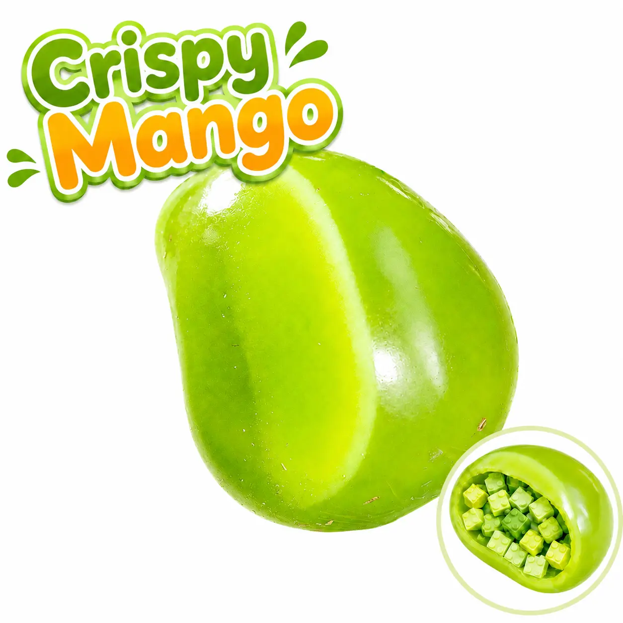 Chameleon Mango Crunchy Sensory Toy, Color Changing Squeeze Fidget Toy, Soft Stress Relief Squishy