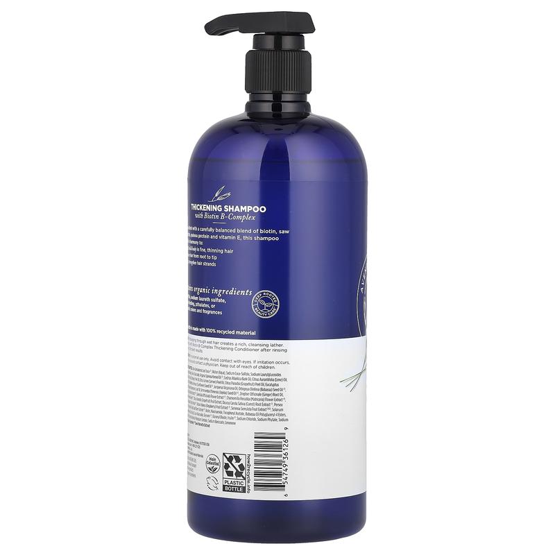 Avalon Organics Thickening Shampoo, Biotin B-Complex, 32 fl oz (946 ml)