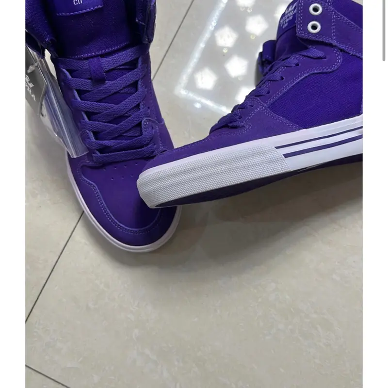 Supra Muska 001 Purple High Top Sneakers Men\'s Size 14 Leather Suede Skate Shoes Supra Men main image 3
