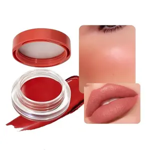 Face Blush Rouge Cream Lip Cheek Dual Use Easy Color Application Long-Lasting Natural Matte Finish Highlighter Makeup
