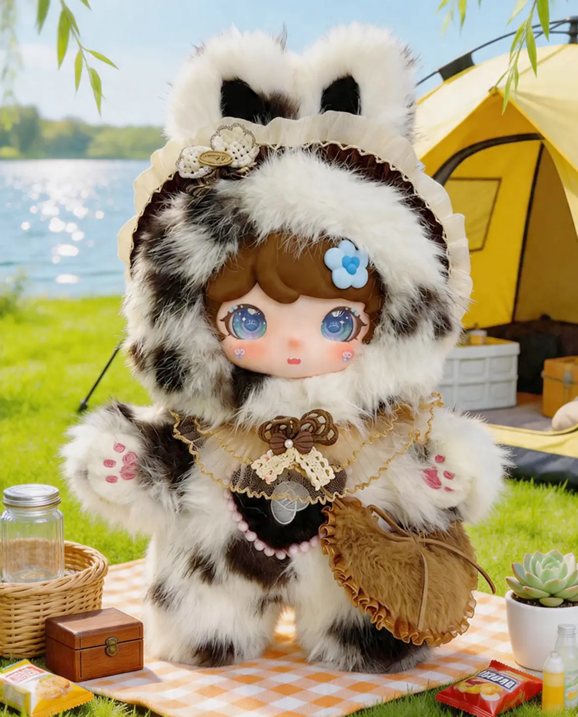 B16 - Luoxier Picnic Little Rabbit 600% | 6+1+1 Hidden Design Cute Fresh Outdoor Elements