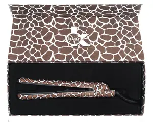 Kor International HSK #62 GIRAFFE PRINT CERAMIC HAIR STYLER 1.25" HAIR IRON STRAIGHTENER
