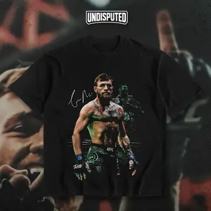 UNDISPUTED Conor "The Notorious" McGregor Signature Heavy Cotton T-shirt UFC Pound For Pound Shirt MMA Fan Apparel Pump Cover Direct-to-garment Printing