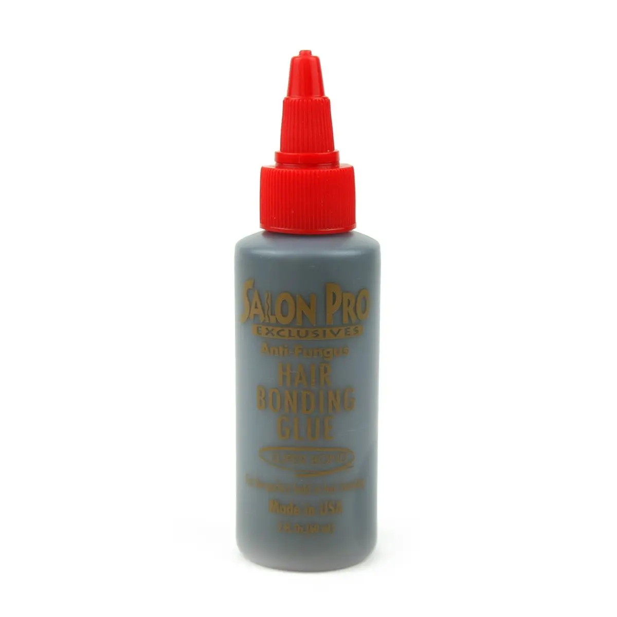 Salon Pro Anti-Fungus Hair Extension Bonding Glue, Extreme Hold Super Bond for Wigs, Unisex Haircare Product, Black, 60ml / 2 oz