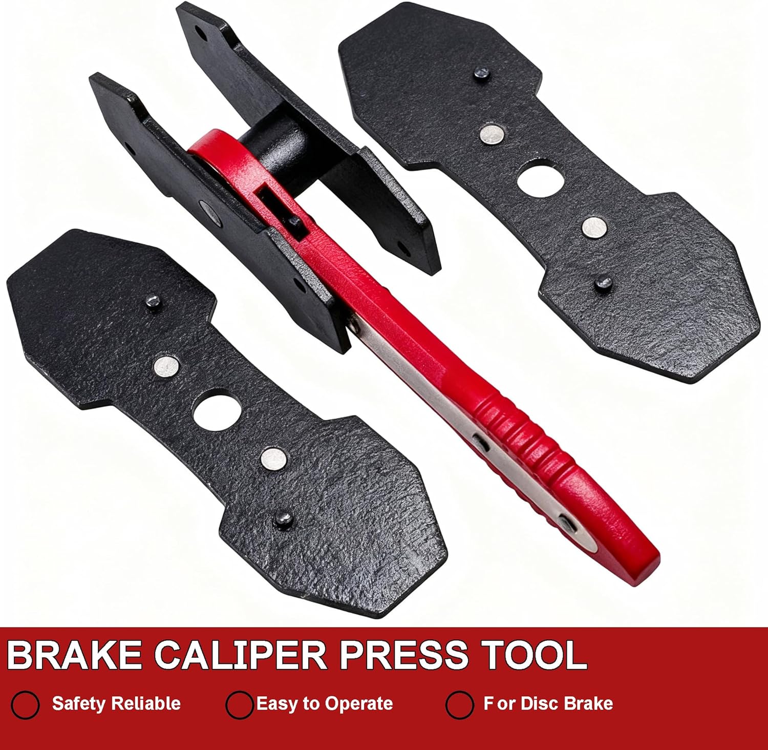 Piston Compressor Kit,Brake Caliper Piston Press Tool for Single,Dual&Quad Piston Disc Brakes,360°Rotating Ratchet Wrench,Effort-Saving Automotive Brake Repair Tool for Car Maintenance,Fits Single Twin Quad Sextuplet Disc Brakes,Portable Press-Fit Wrench