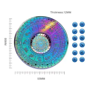 Ancient Society Mystical Irridescent Rainbow Metal Fidget Spinner Soothing Hand Exercise Unique Gift