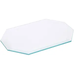 Plymor 4" x 6" Long Octagon, 5mm Thick Beveled Clear Glass