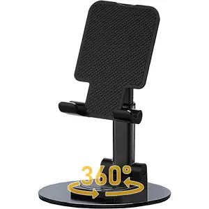Rotatable Cell Phone Stand for Desk, Height Angle Adjustable Phone Holder Portable Phone Stand Compatible for  Smartphones  14, Pro, Pro Max, 13 12 X XS