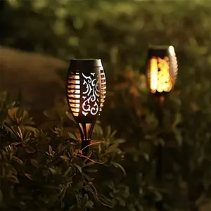 Solar torch lamp (with flickering flame) outdoor solar garden lamp (waterproof type), outdoor lighting fixture, garden, walkway, terrace decoration lamp