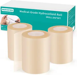 AMZFUSFRED Medical-Grade Hydrocolloid Bandages 15ft Acne patches Rolls for Wound Care Self-Adhesive Flexible Waterproof DIY Size & Shape