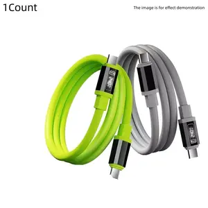 240w PD Fast Charging Cable, Dual Type-C Quick Charge Data Cable, Soft Silicone for Apple/samsung/huawei, Multi-Device Sync