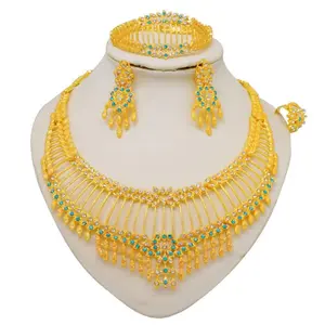 Ladies Dinner Party Set Necklace Bridal Wedding Jewelry Premium My Everyday Gold Jewelry Gifts