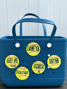Custom Softball Bag Tag - Personalized - Perfect for Softball Fans, Parents and Coaches