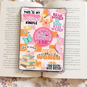 Pink and Orange Checkered Kindle Insert for Clear Case