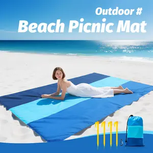 Beach Blanket Oversized Extra Large,Waterproof Sandproof Beach Blanket 2-8 Adults Lightweight Durable for Travel Camping Hiking Picnic