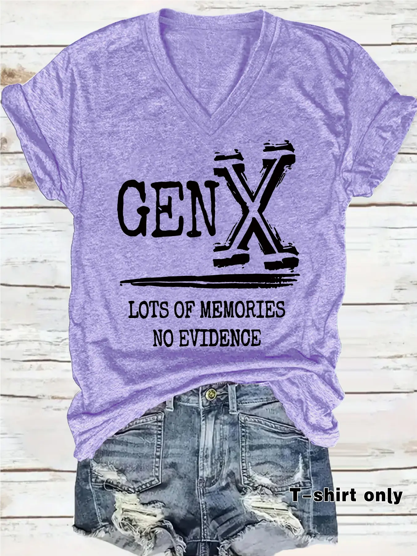 Humorous Graphic V Neck Short Sleeve Tee, Loose Fit Summer Casual T Shirts, Breathable Comfort for Daily Wear, S-Xxl Sizes Available