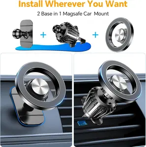 Kaistyle Magsafe Car Mount with 20 Strong Magnets Magnetic Phone Holder for iPhone 17 16 15 14 Women Men Dash Mounted Car Accessories