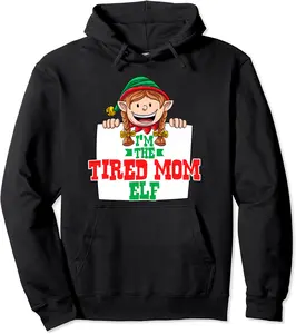 I'm the tired mom elf female elf family matching christmas Pullover Hoodie - Keithhodges Shop 70B0BKYT7TP3