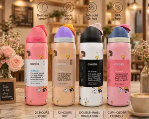 Owala Insulated Hydration Bottle, Cute Floral Stainless Steel Cup with Straw, Leakproof BPA-Free Bottle for Daily Use #TRENDING
